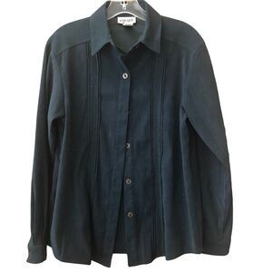 GRAFF VINTAGE/ Woman’s long sleeve button up/ Dark Green / S